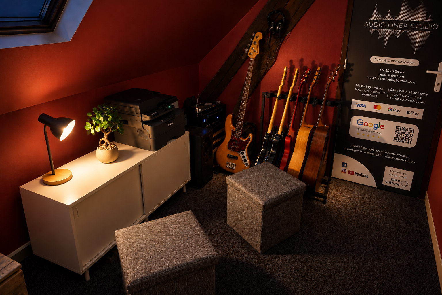 Instruments disponibles à Audio Linea Studio